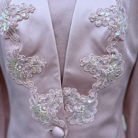 Very Pretty Embellished 2 Piece Nah Nah Collection Dress and Jacket Set- Size 12 - Picture 3 of 6